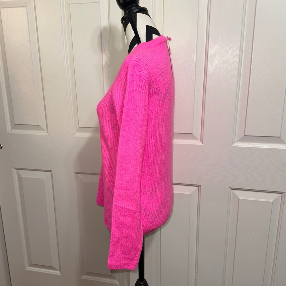 Lilly Pulitzer Morgen Bright Pink Sweater with Button Detail - Picture 3 of 6